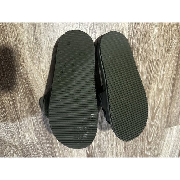 FARM RIO Forest Green Monstera Anatomic Slide Sandals Size 11 - Picture 3 of 5